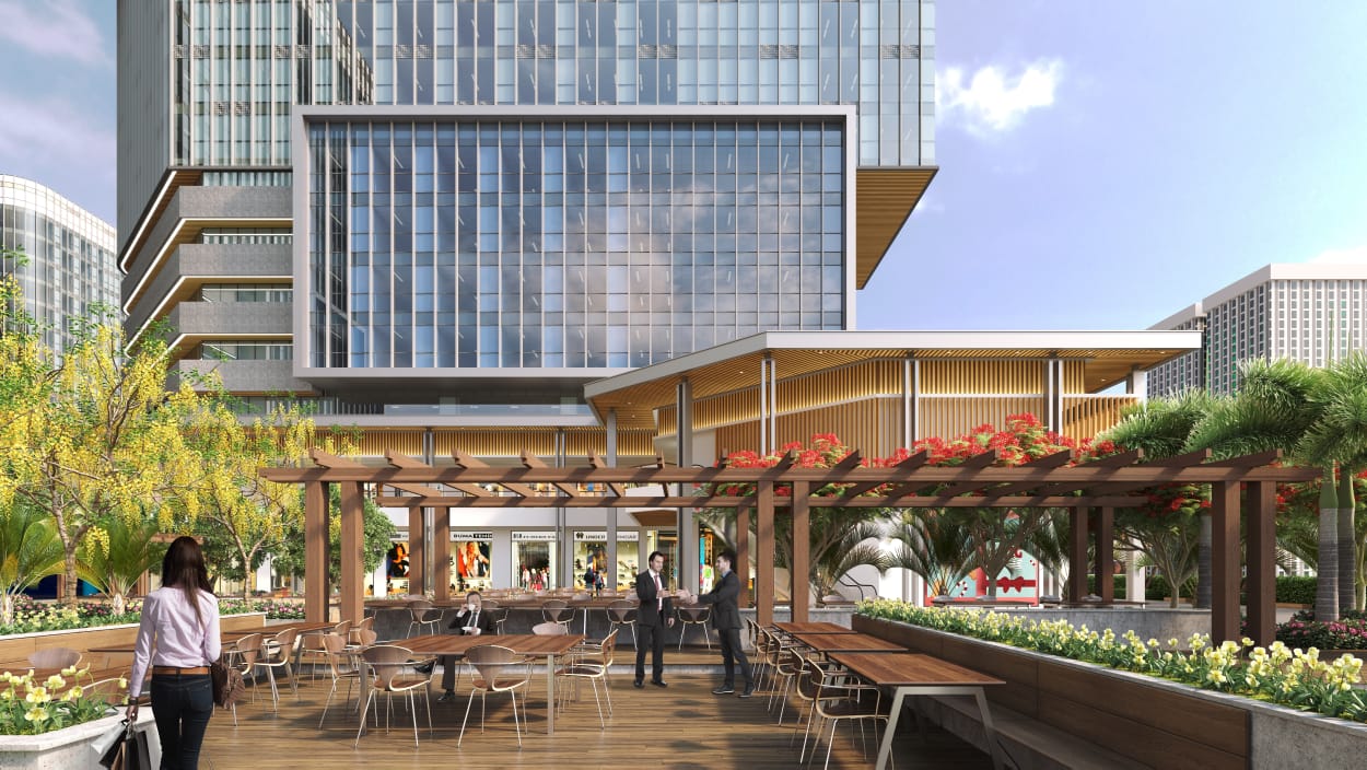 Pedestrian High Street Dining Plaza